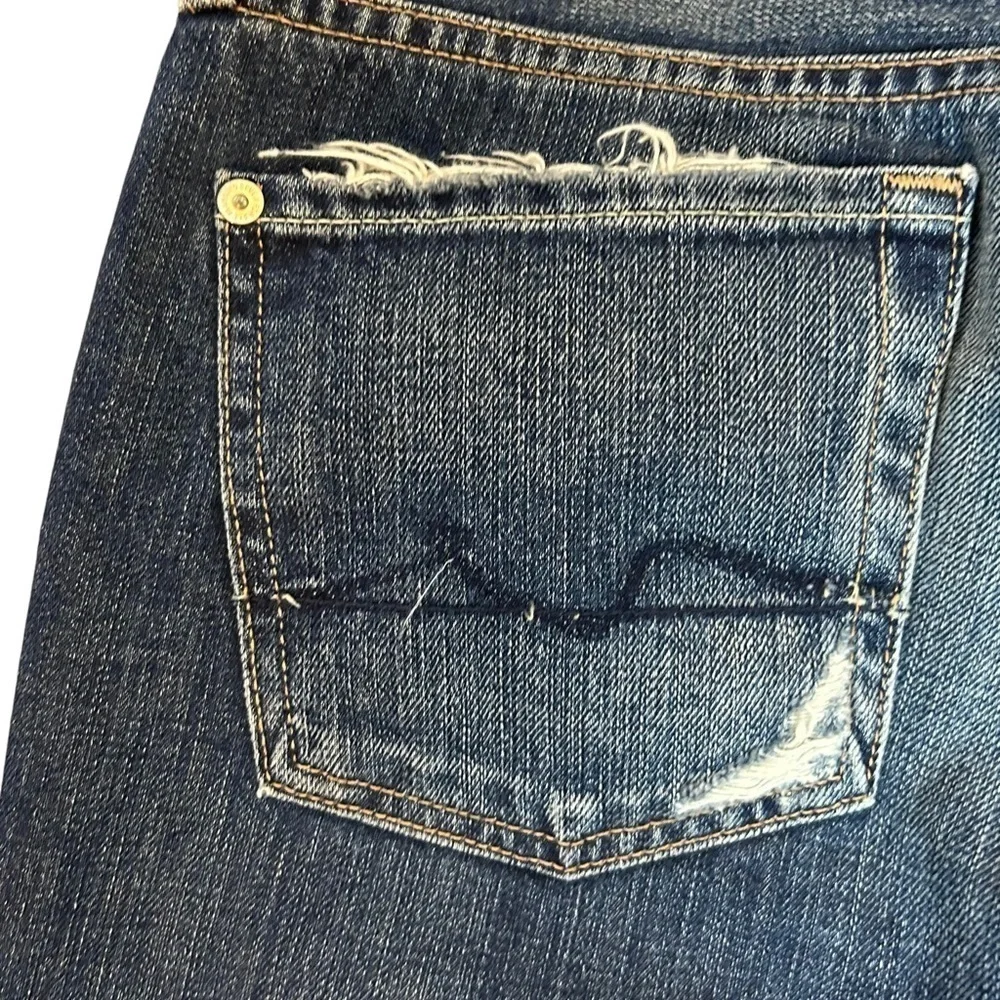 7 For All Mankind Cropped Boot Cut Factory Distressed Jeans  Sz.28